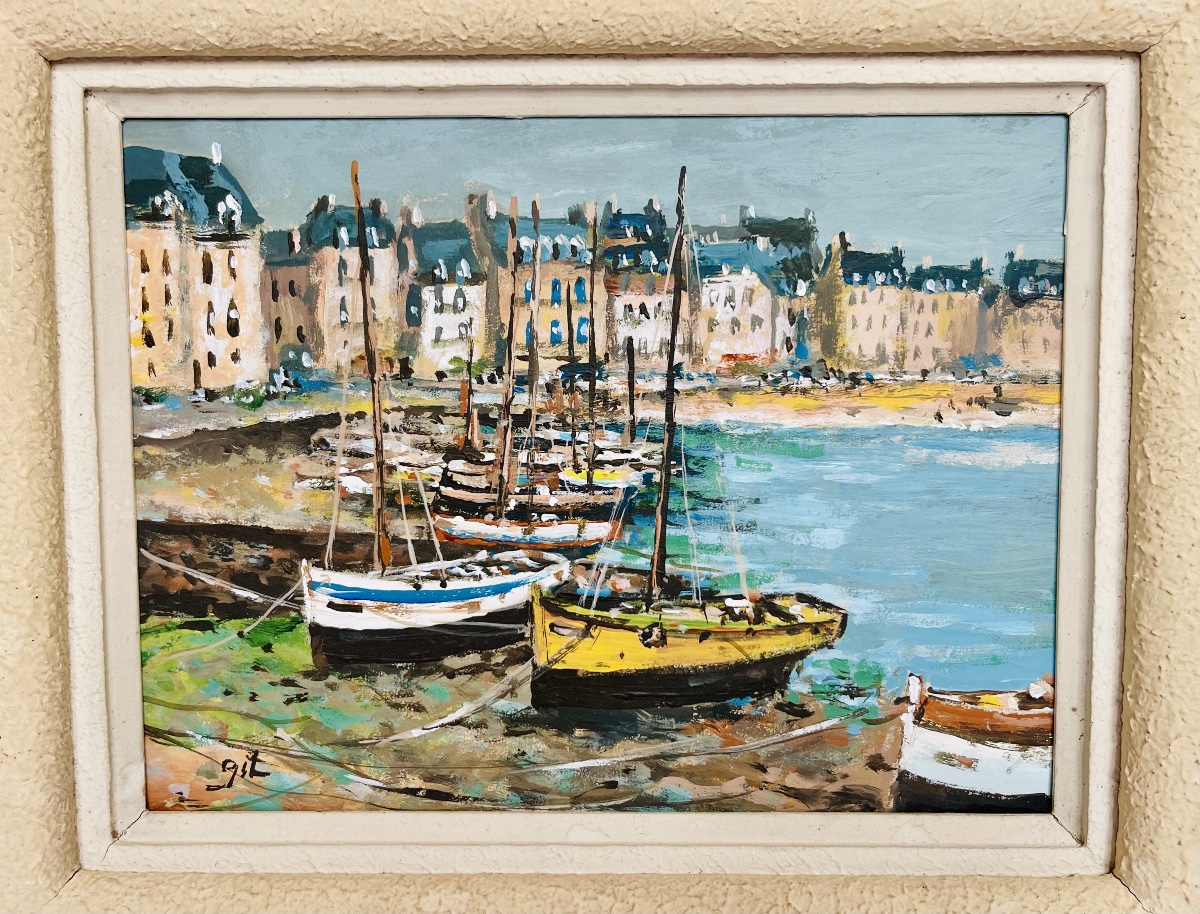 Painting - Port Of Brittany - Gil-photo-1